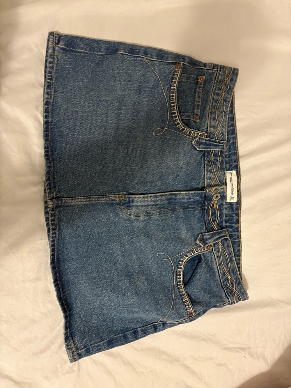 Abercrombie & Fitch Denim Mini Skirt in Blue